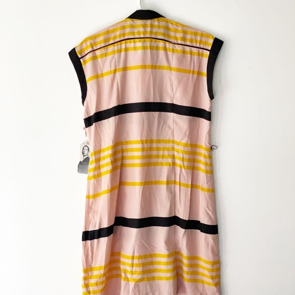 Jason Wu Striped Sleeveless Shift Dress - DOES NOT COME WITH BELT - Picture 3 of 6
